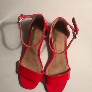 Old Navy Patent Leather Low Heel Sandal RED 7